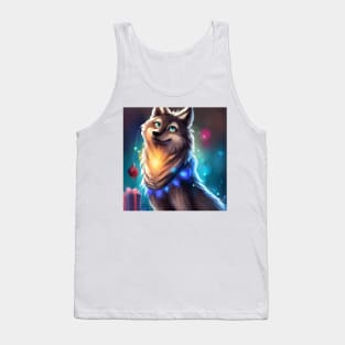 Cute Alpha Wolf Drawing Tank Top